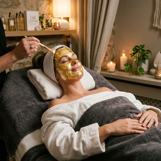 24k gold facial at a Palm spa